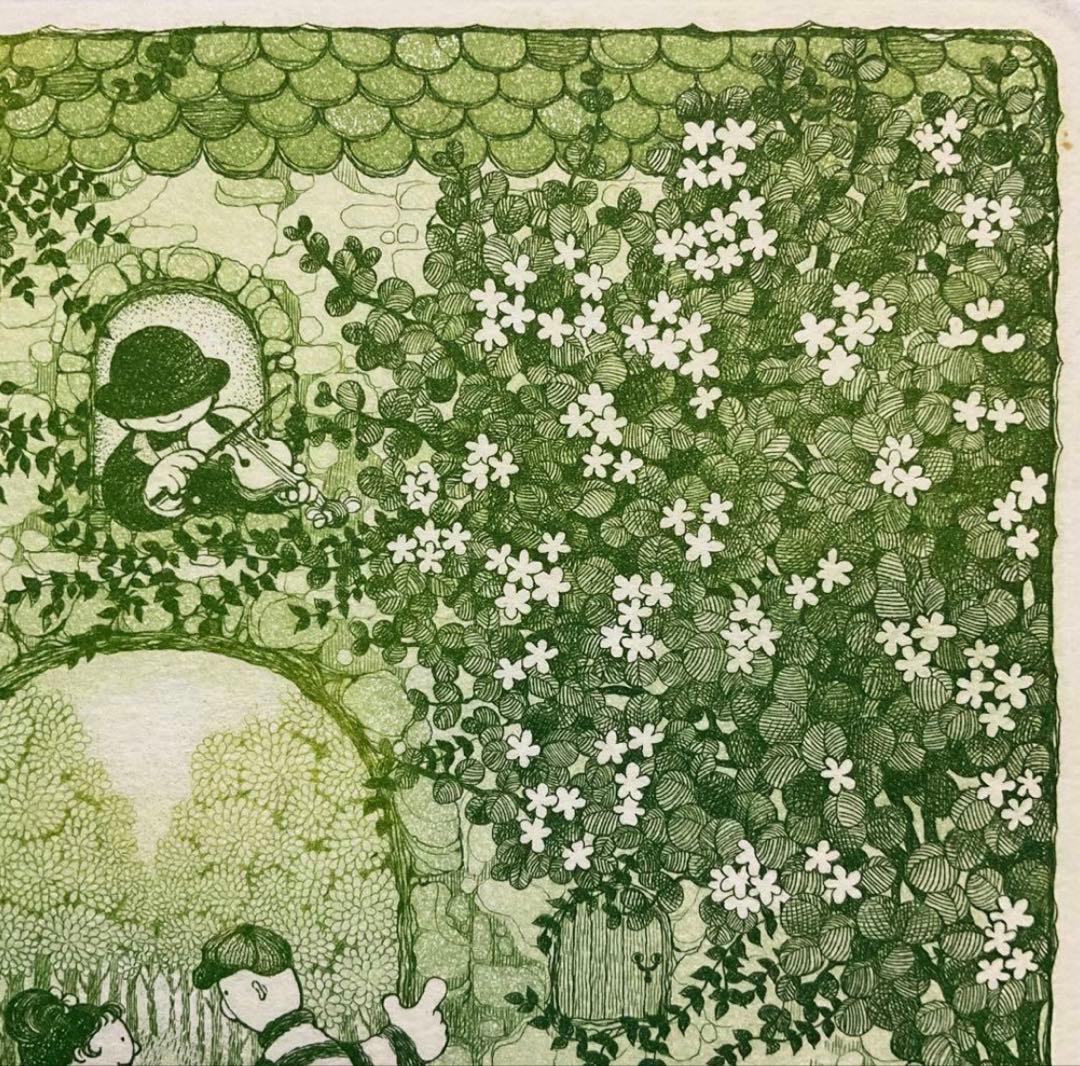 絵画・額縁・版画・上砂理佳・Prelude(1999年)・エッチング ・美術品