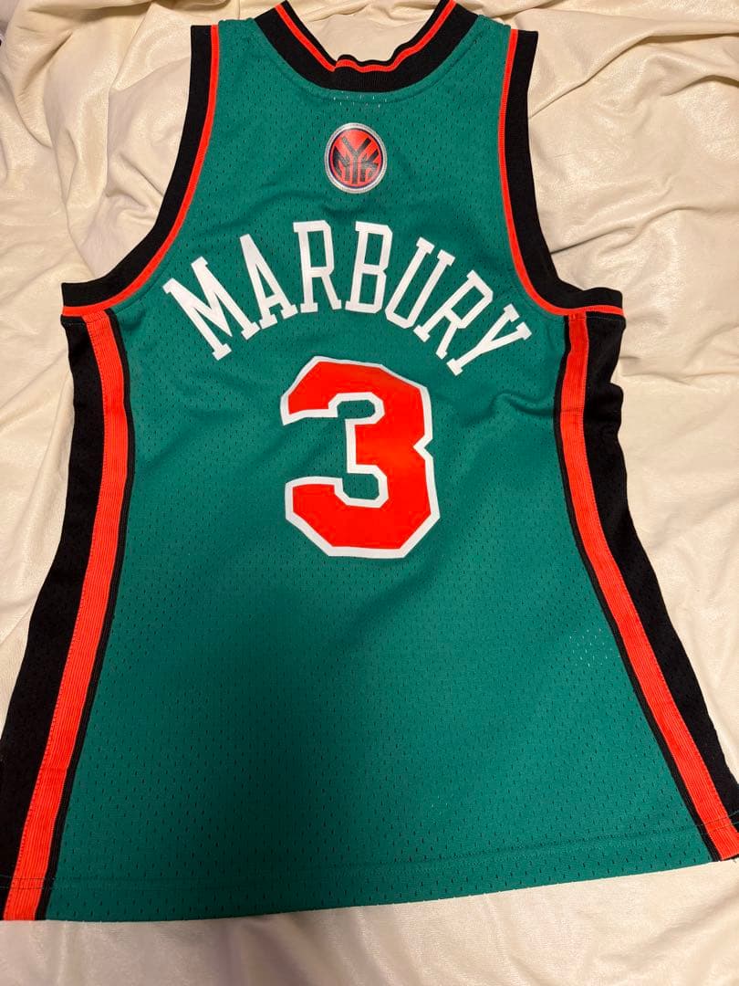 レアM & N NYKnicks Marburyユニフォーム　緑オレンジM