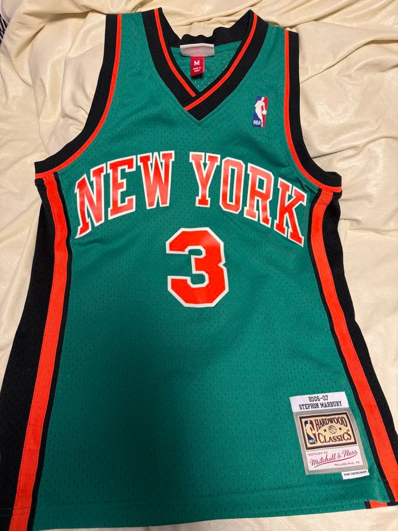 レアM & N NYKnicks Marburyユニフォーム　緑オレンジM