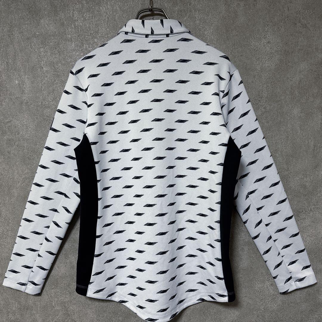 PUMA GOLF プーマゴルフ 長袖 総柄 ポロシャツ グレー M メンズ
