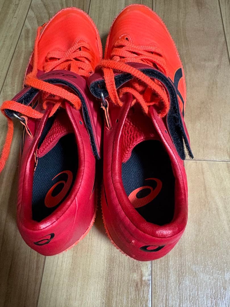 ☆ASICS スパイクシューズ オレンジ 走高跳