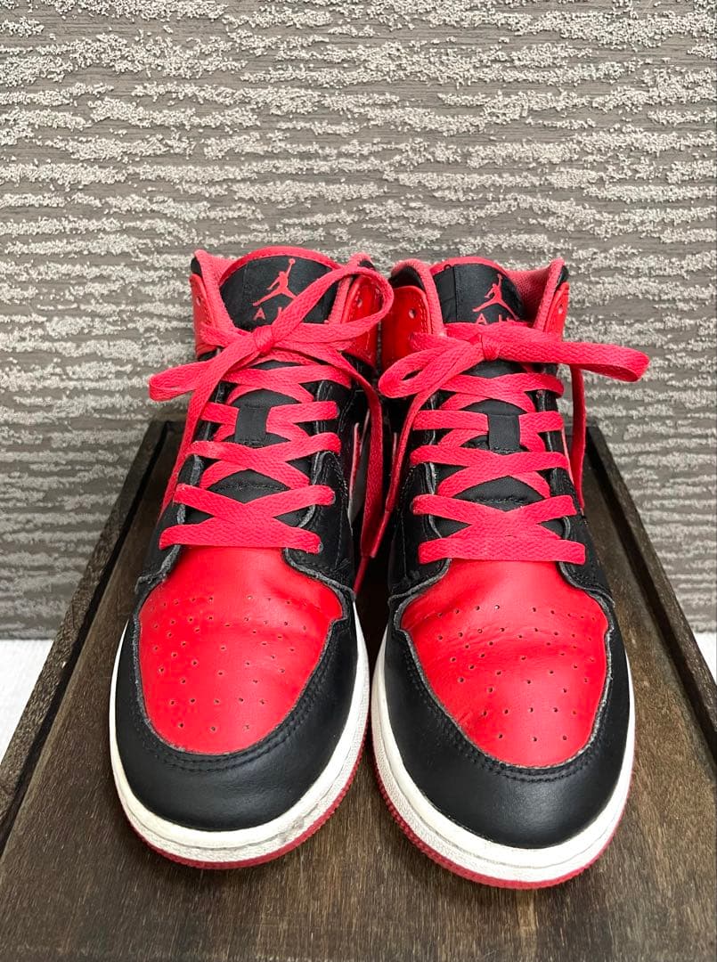 NIKEエアジョーダン 赤黒 ハイカット シューズ⭐︎プロのメンテナンス済み