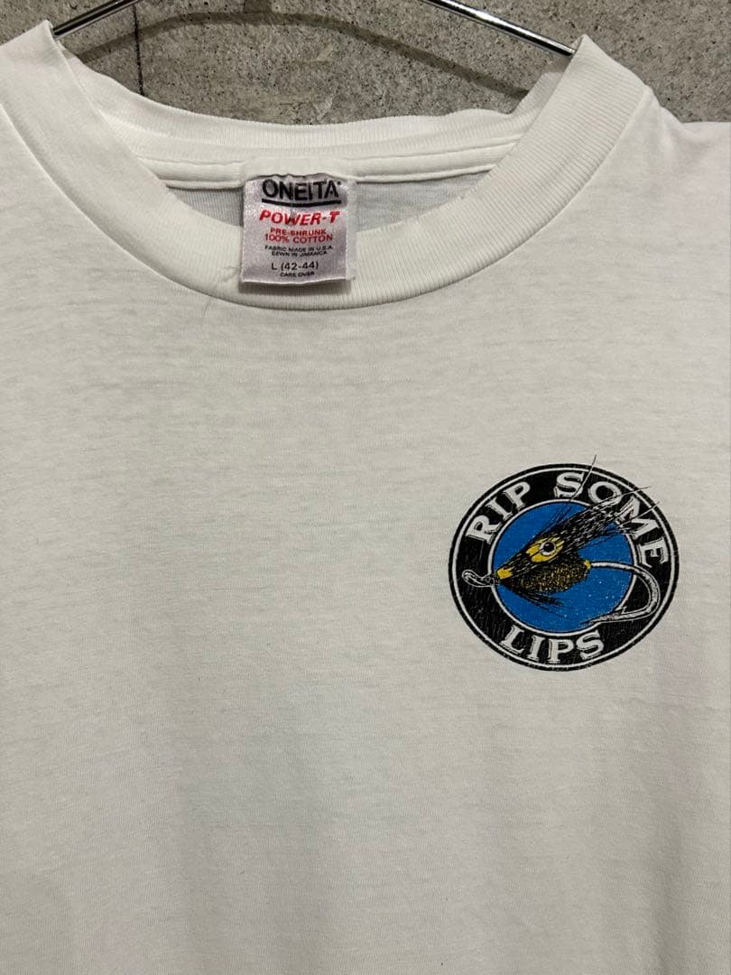 90s vintage ONEITA 釣り fishing Tシャツ Lサイズ