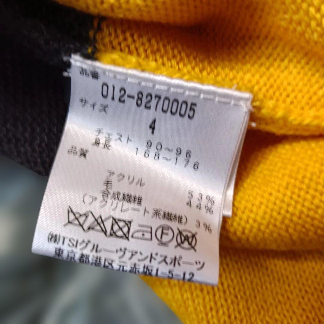 【美品】ニューバランスゴルフ　ボストンシルエットセーター 黒/黄４（LL）４（）