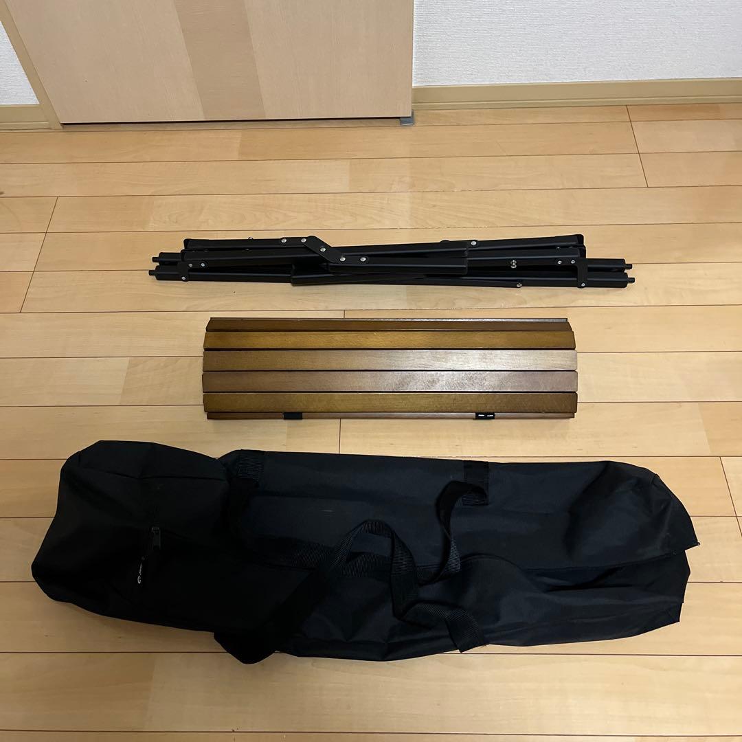 QUICKCAMP X脚　ウッドロールローテーブル　90x60cm