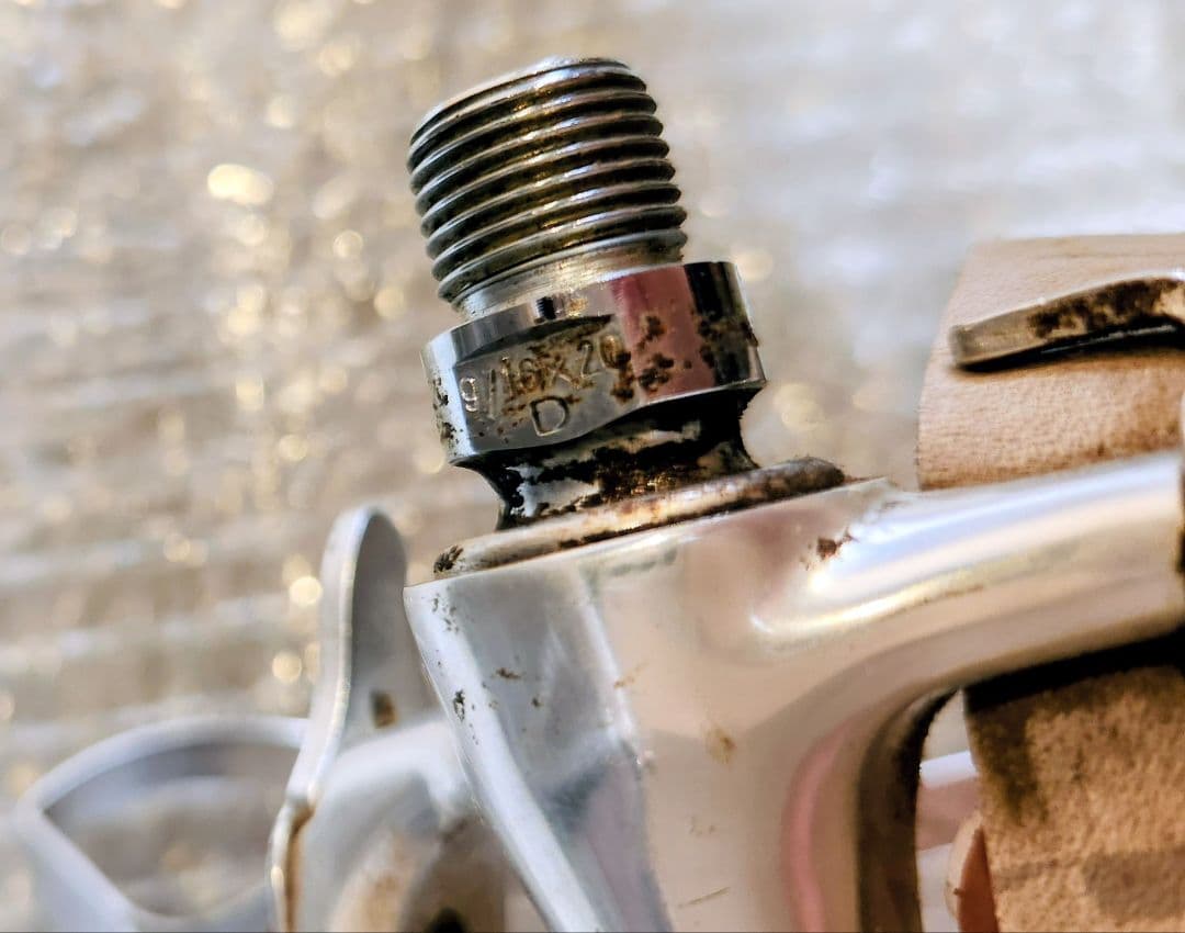 Brev.Int.Campagnolo ペダル レザーストラップ付 M
