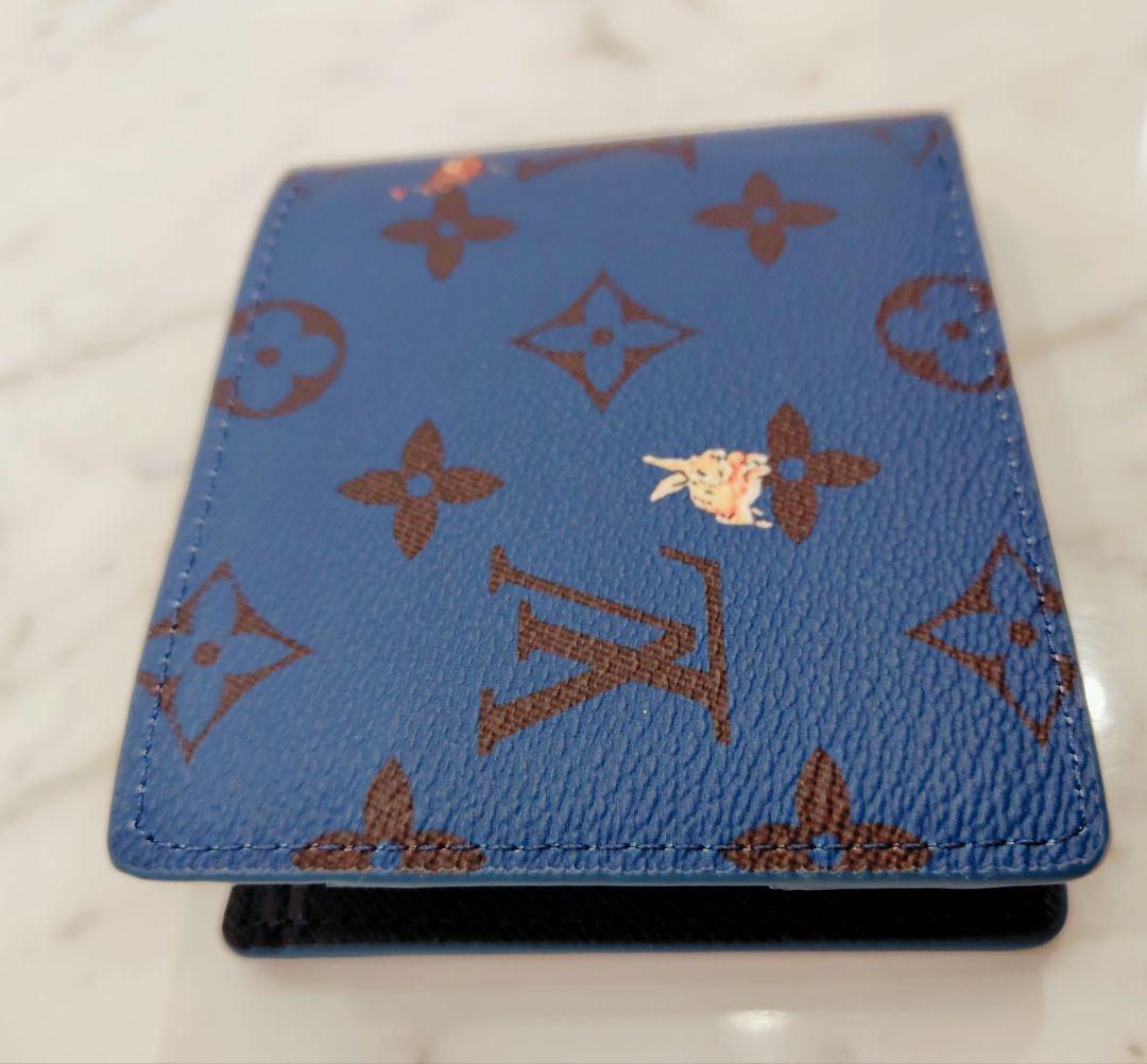 アニマル柄☆二つ折り財布☆ネイビー☆LOUISVUITTON☆ノベルティ