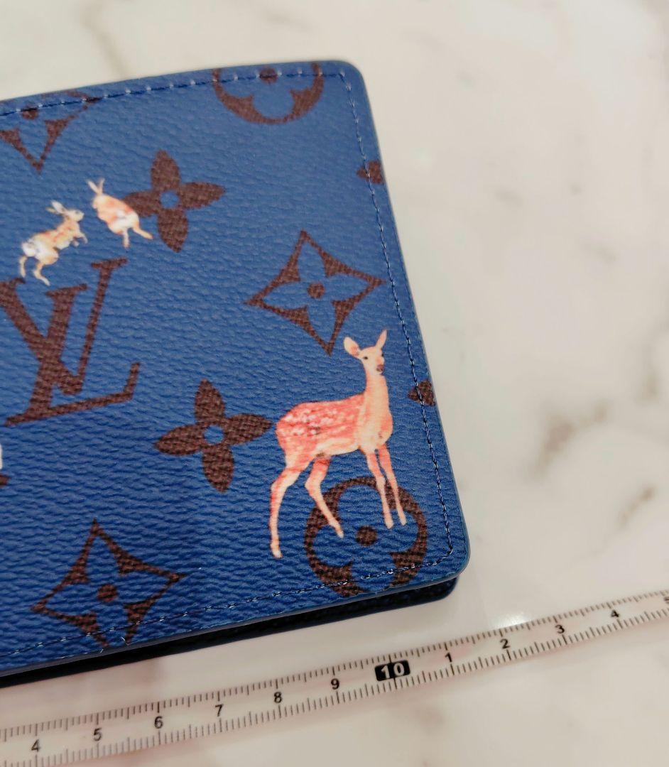 アニマル柄☆二つ折り財布☆ネイビー☆LOUISVUITTON☆ノベルティ
