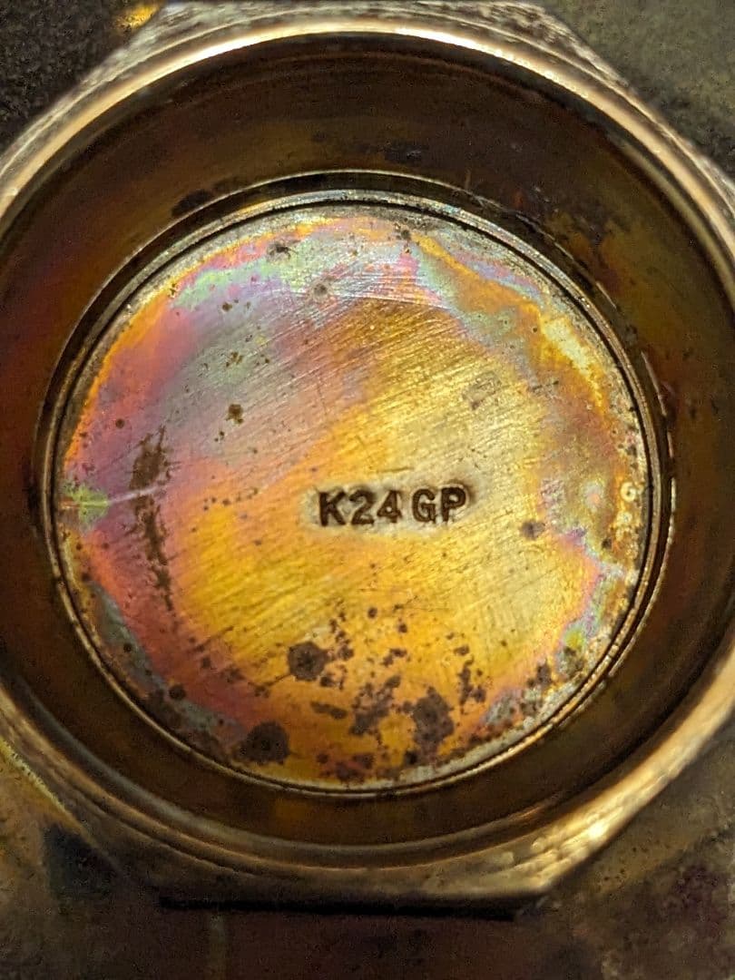 金杯 23個 お猪口 1個 朱肉ケース 1個 全24KGP（金メッキ）あとおまけ