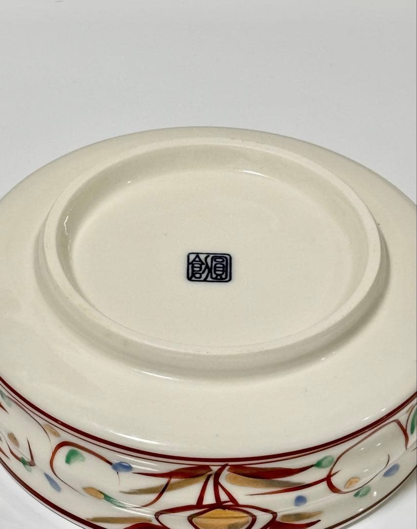 【新品・未使用】赤絵華紋刺身鉢　和食器　業務用　日本製　陶磁器　有田焼　3枚