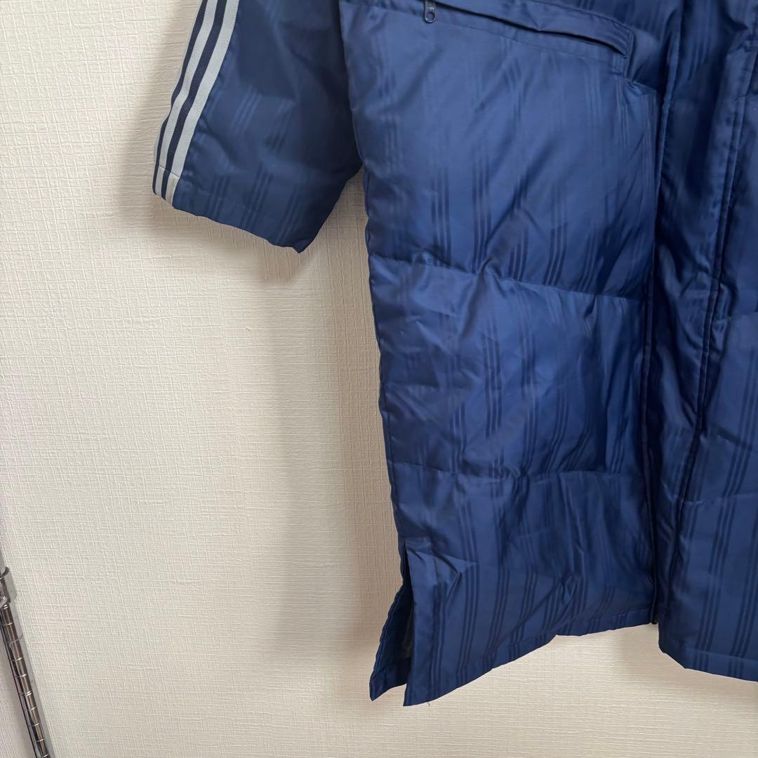 アディダス　ベンチコート　ロング　M ダウンコート　三本ライン スポーツウェア