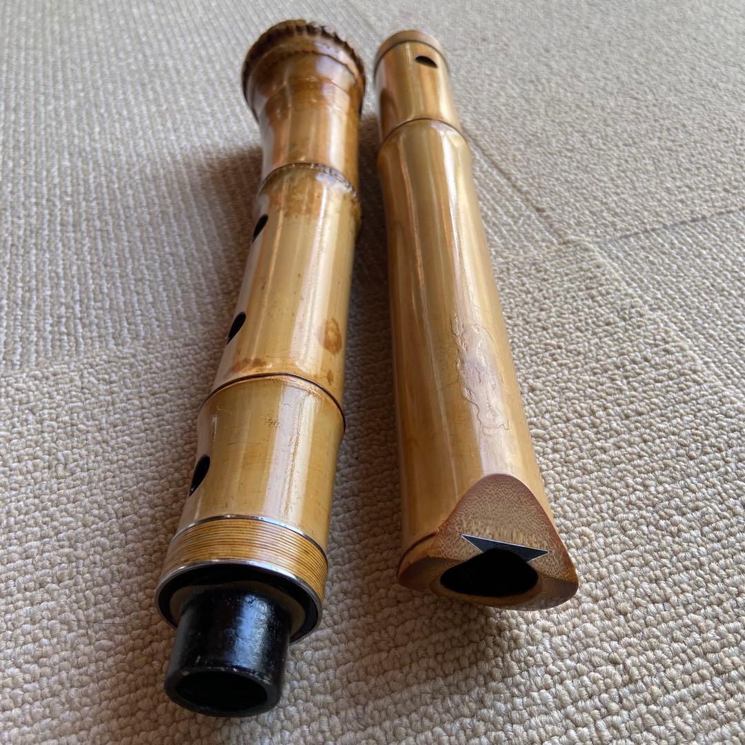 175 尺八　一尺八寸管　銘城閣ニ印