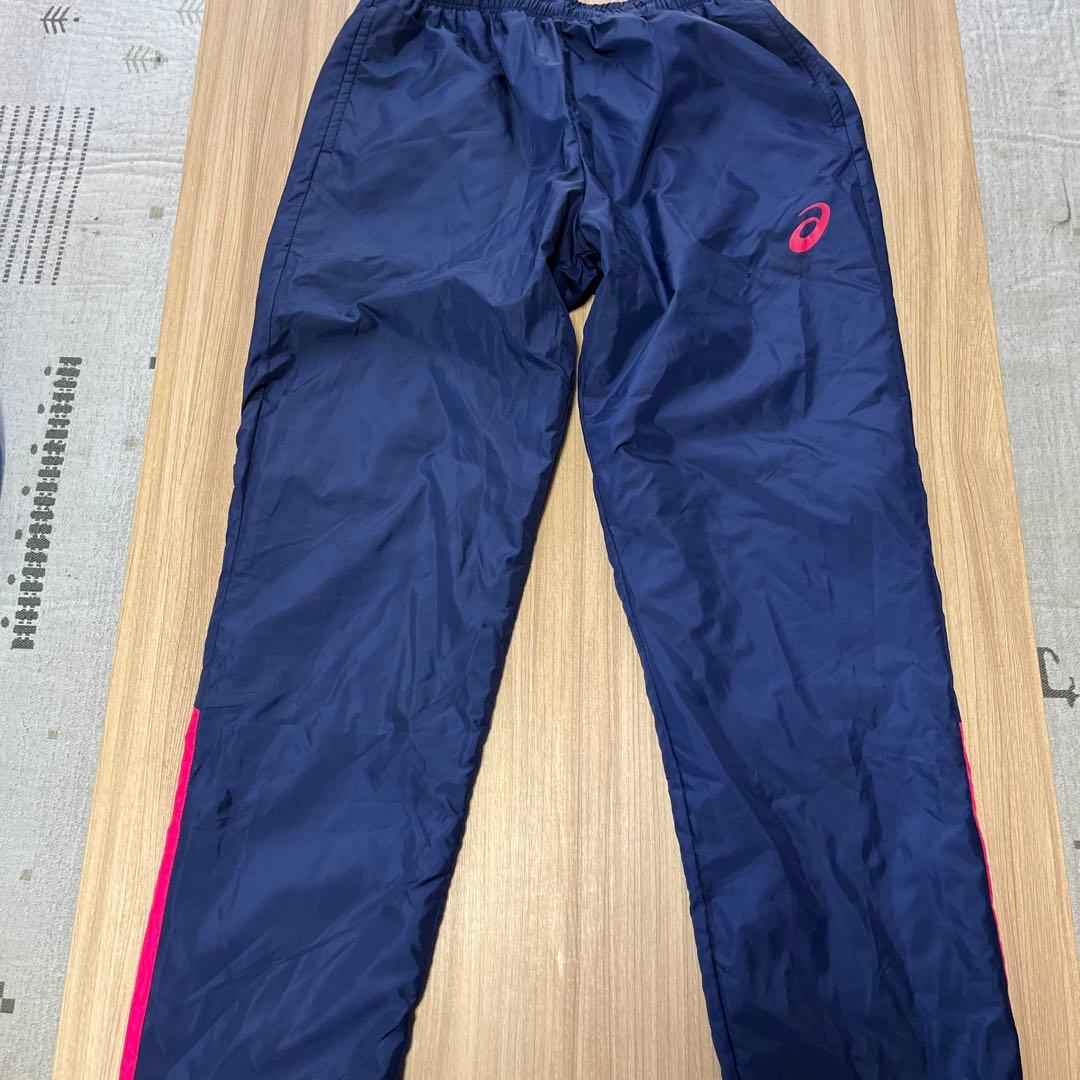 【新品同様】　ASICS ウィンドブレーカー ネイビー/ピンク