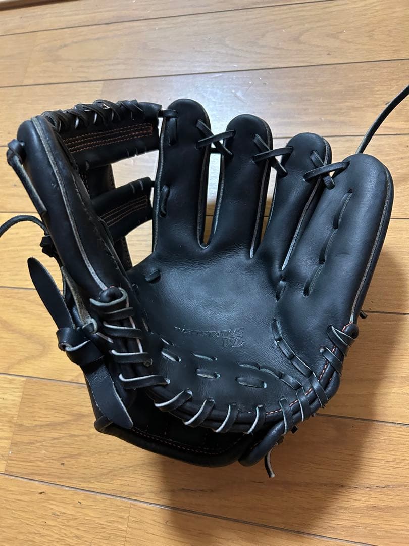 ZETT 硬式グローブ 黒 レザー