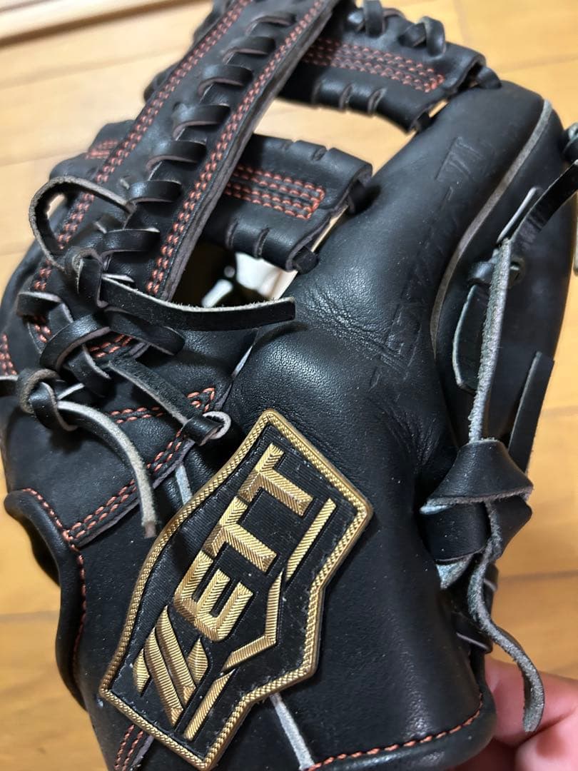 ZETT 硬式グローブ 黒 レザー