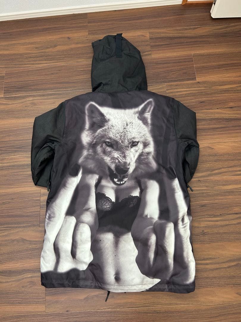 【美品】VOLCOM ボルコム スノボウェア 上下セット Mサイズ 黒/茶