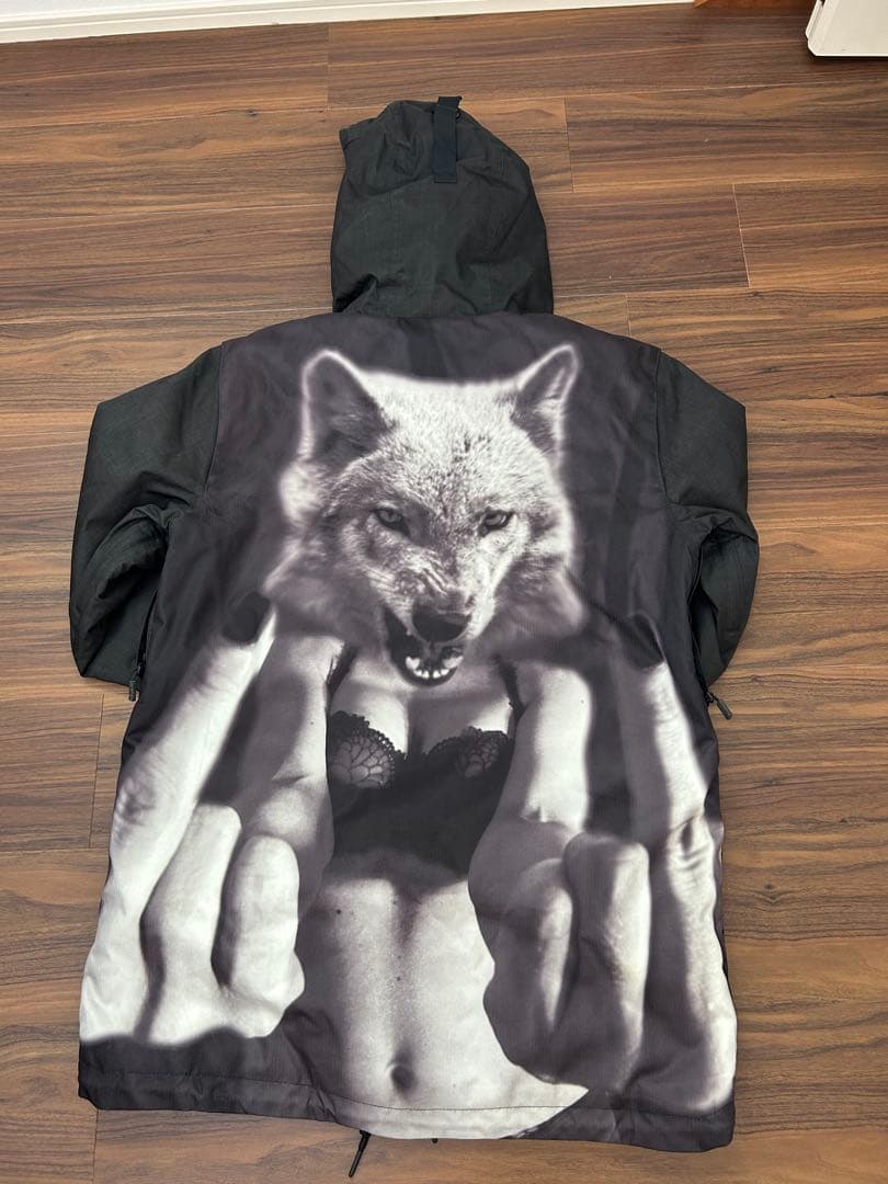 【美品】VOLCOM ボルコム スノボウェア 上下セット Mサイズ 黒/茶