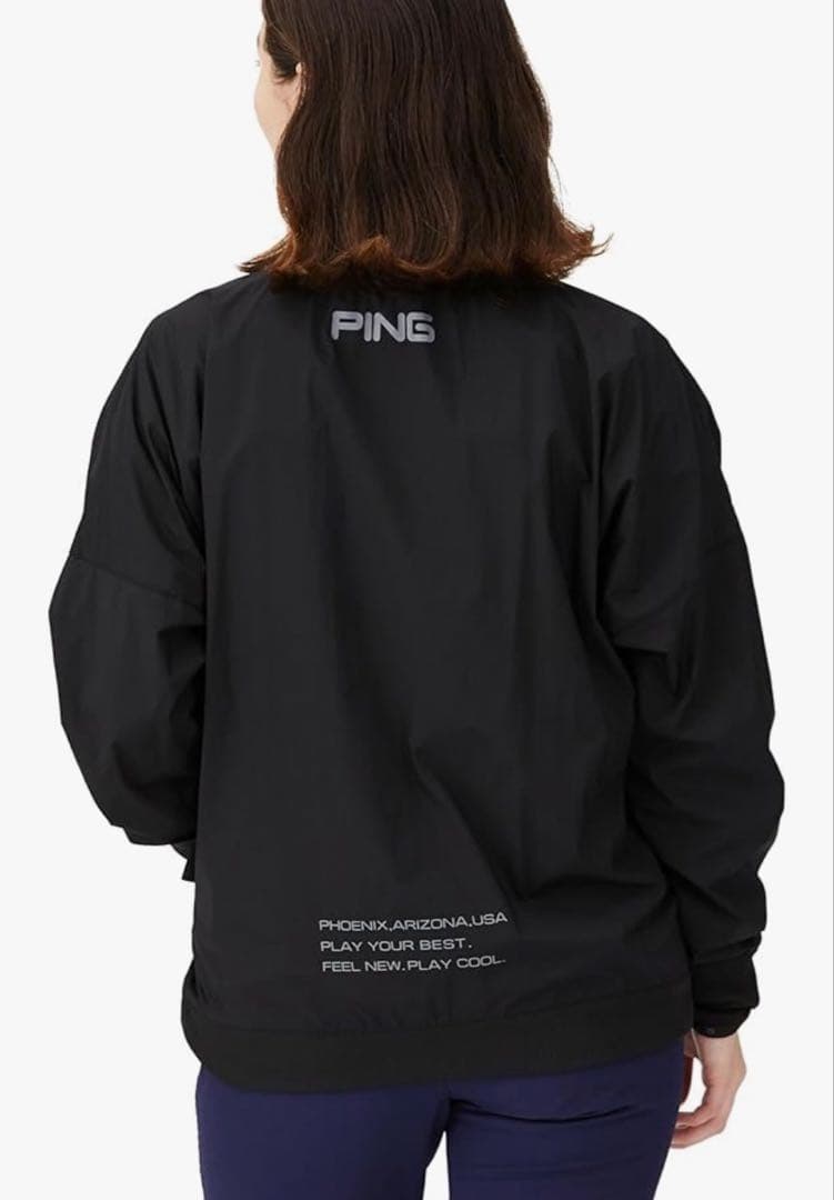 L 新品　PING ツインレイヤードアウター ブルゾン レディース　ブラック