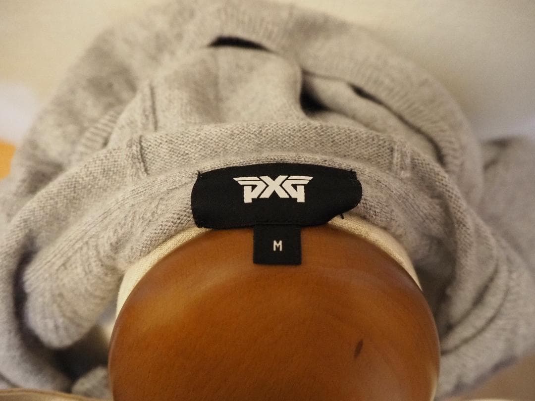 未使用★PXG メンズカシミア フーディー/パーカー 日本Lサイズ グレー