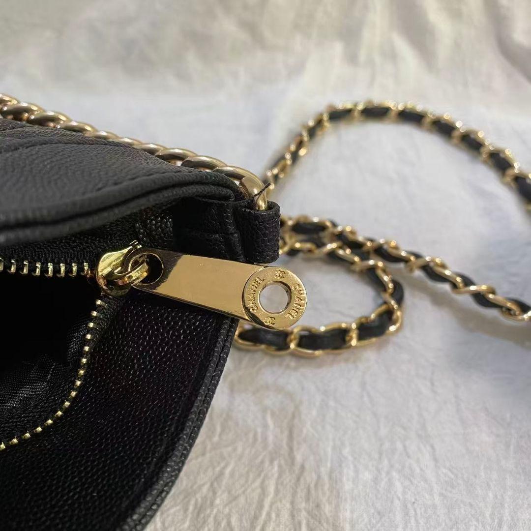 CHANEL 黒ノベルティ キルティング ショルダーバッグ 2way