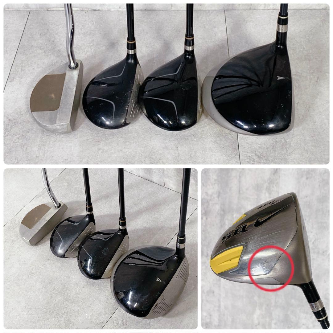 T198 NIKE 他 ゴルフクラブ メンズ フルセット 14点 黒 初心者