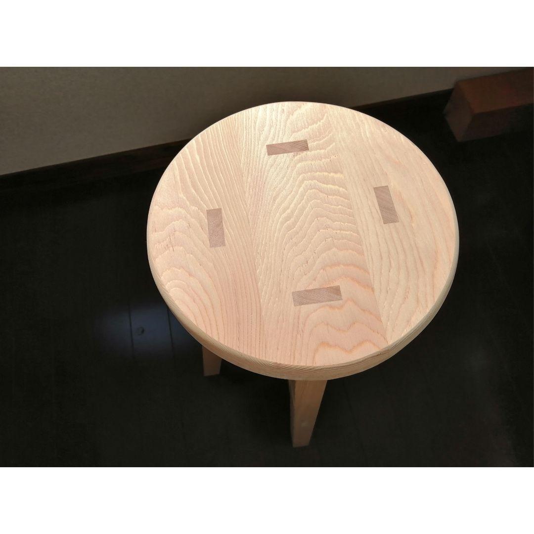 木製スツール　２脚セット　高さ60cm　丸椅子　stool