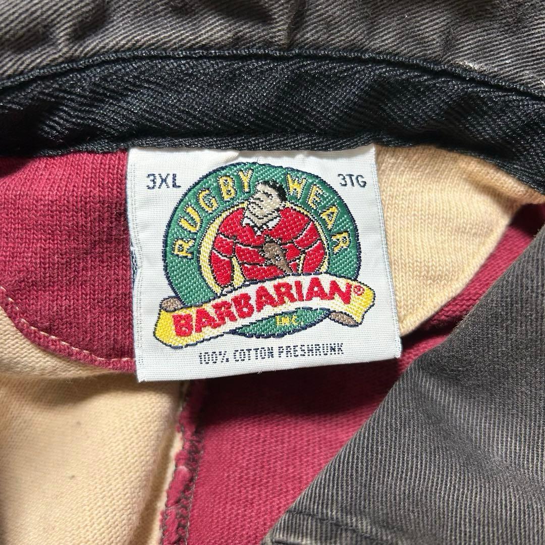 90s BARBARIAN カナダ製 バーバリアン ラガーシャツ 3XL 刺繍