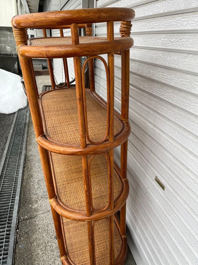 ヴィンテージ　ラタンラック　藤家具