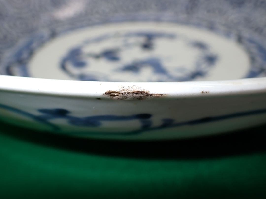 骨董品 古伊万里 タコ唐草 大皿 享保