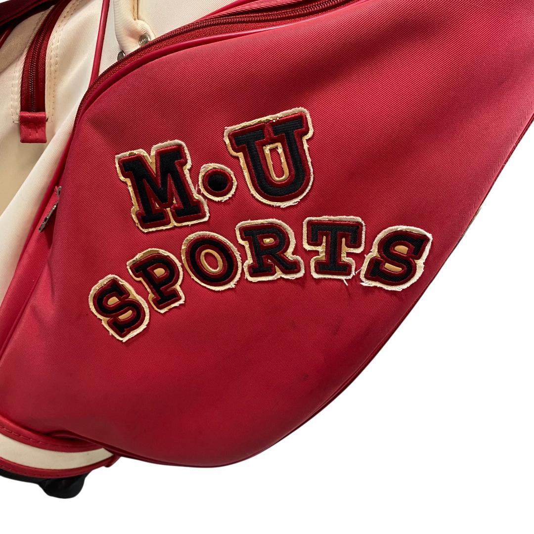 MU SPORTS エムユースポーツ キャディバッグ ホワイト レッド 5分割