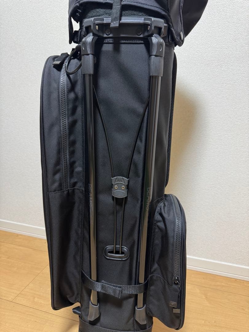 【美品】BEAMS GOLF ゴルフバッグ＆ヘッドカバーセット ブラック