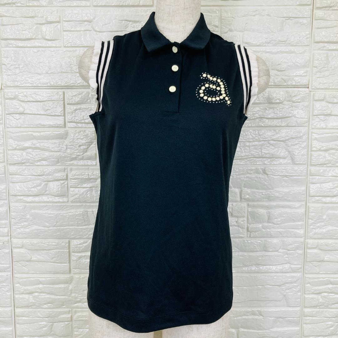 【美品】アルチビオ archivio ノースリーブ ポロシャツ ビジュー 36