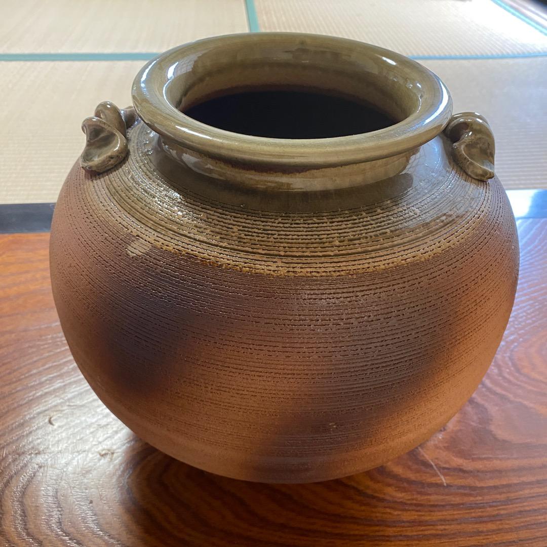 花瓶　信楽焼　明山