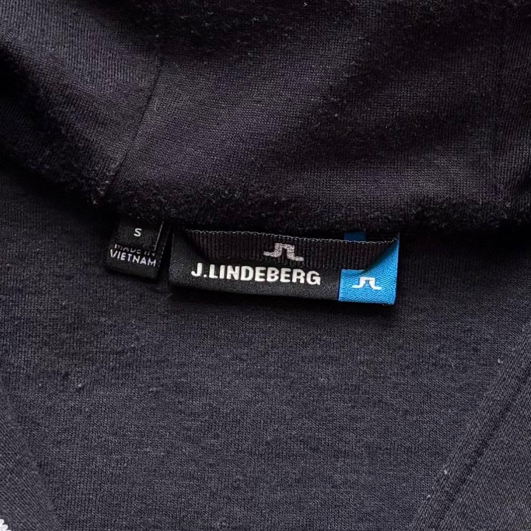 J.LINDEBERG ジェイリンドバーグ ハーフジップフードパーカー ロゴ刺繍