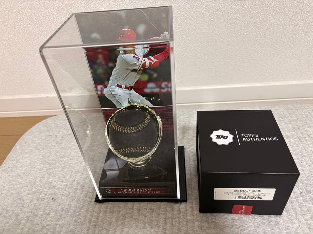 大谷翔平直筆サインボール2018 ROY(新人賞受賞記念) MLB