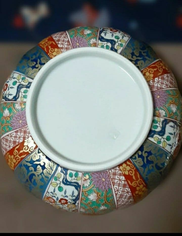 極美品✨有田焼 金彩 菊割 清秀作☘️元禄古伊万里☘️深鉢☘️木箱入り
