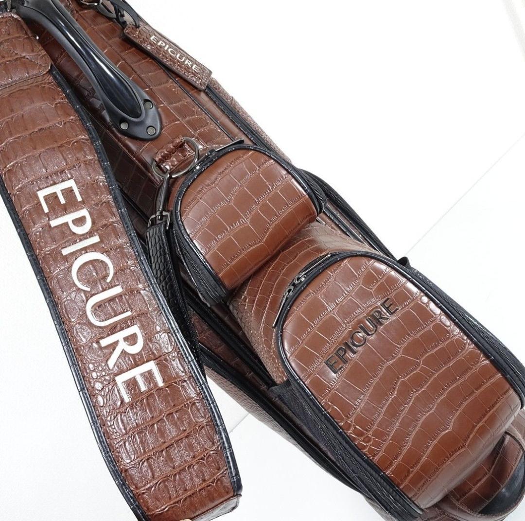 EPICURE エピキュール キャディバッグ　クロコ型押し 革