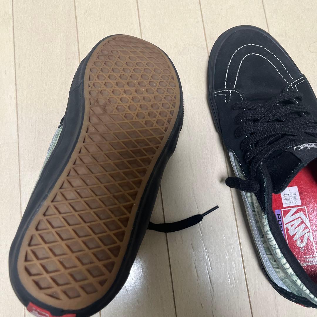 Supreme Vansコラボ　ブラック マネーデザイン　27.5cm