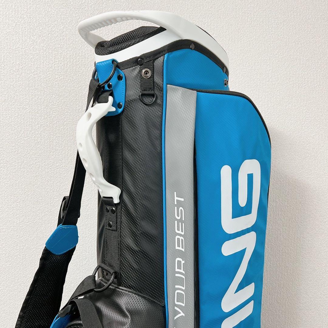 PING 6分割スタンドキャディバッグ 口径約20-25cm 紺×黒