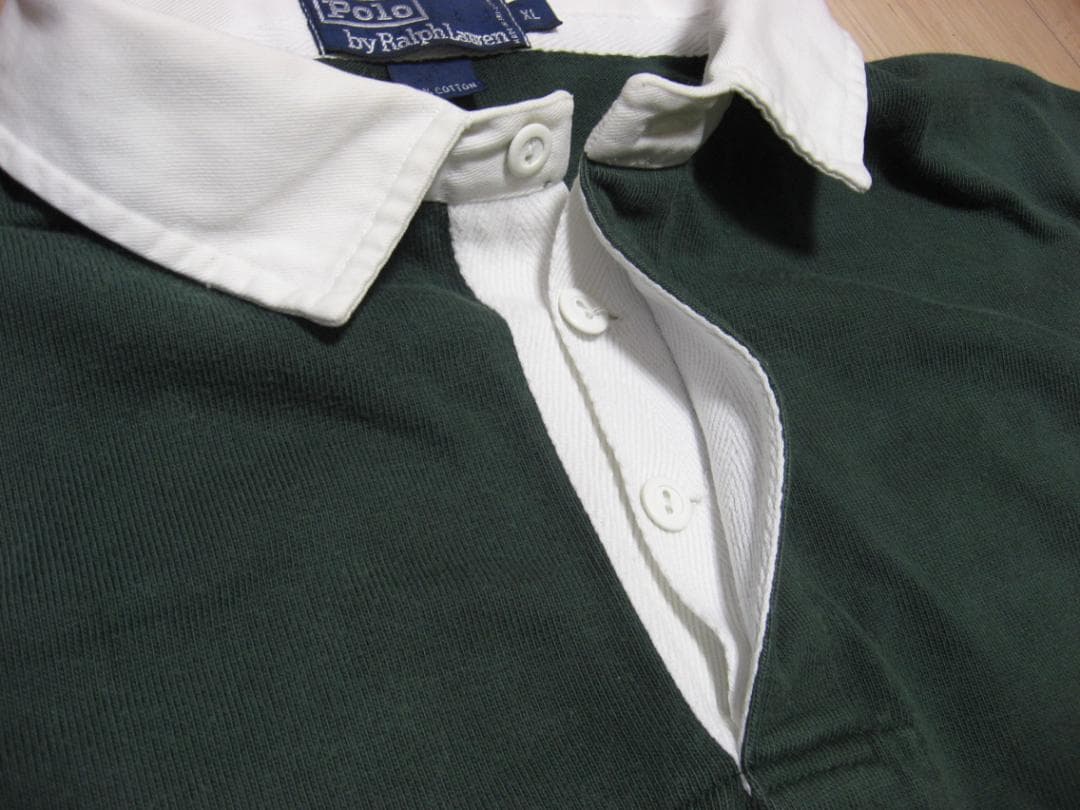 古着 90s Polo by Ralph Lauren 長袖ラガーシャツ XL