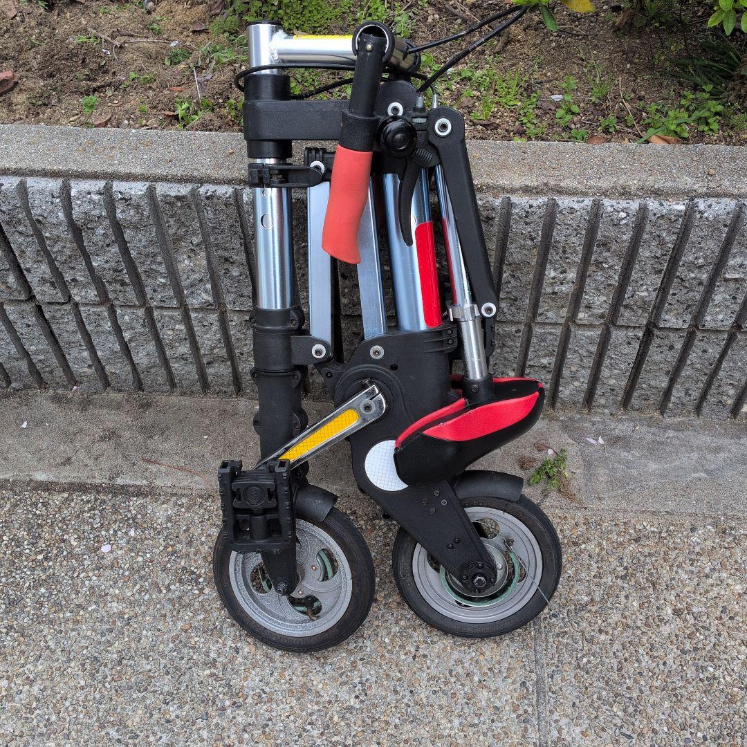 折りたたみ自転車 シルバー レッド