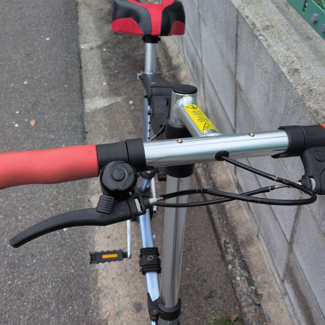 折りたたみ自転車 シルバー レッド