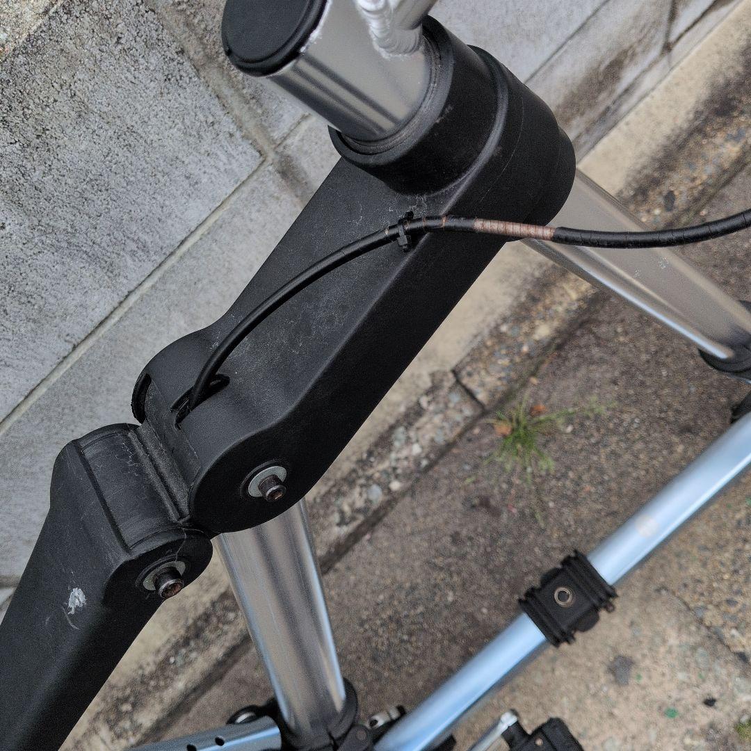 折りたたみ自転車 シルバー レッド