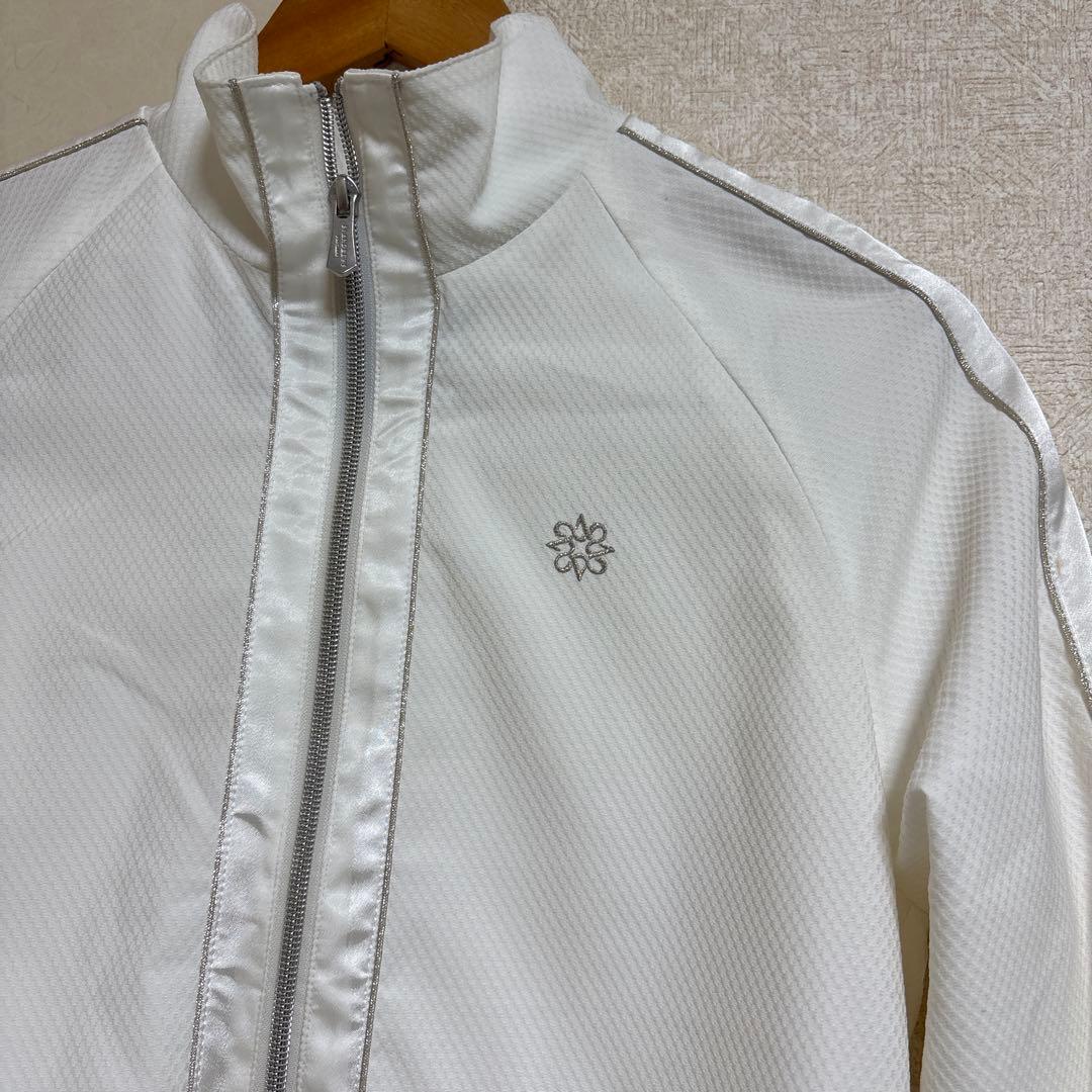 【美品】セントアンドリュース ジャケット 白 ダイヤ柄織生地 裏地付 M
