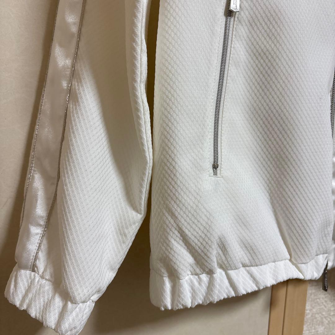 【美品】セントアンドリュース ジャケット 白 ダイヤ柄織生地 裏地付 M