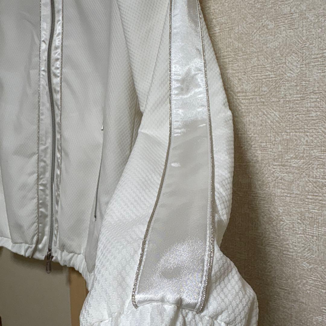 【美品】セントアンドリュース ジャケット 白 ダイヤ柄織生地 裏地付 M