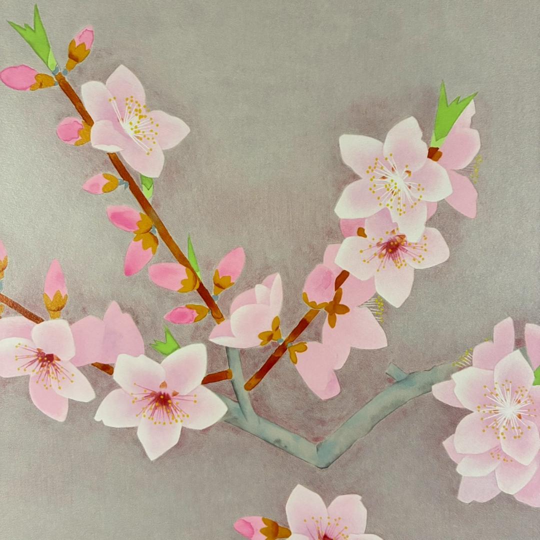 美品 上村松篁「芳春」リトグラフ 直筆サイン・印章入 証明シール有 上村松園