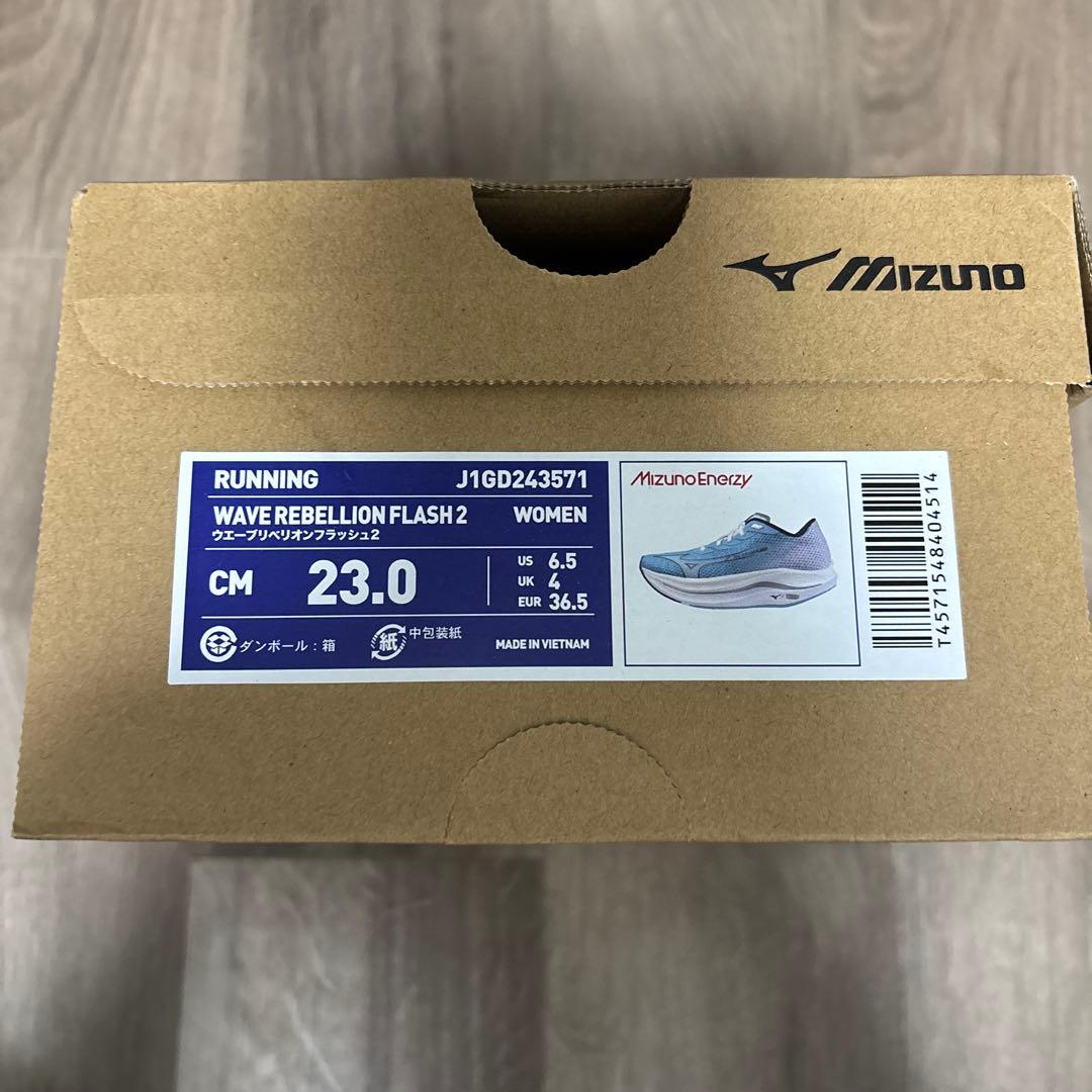 MIZUNO ランニングシューズ／ウェーブリベリオン　フラッシュ2 23.0