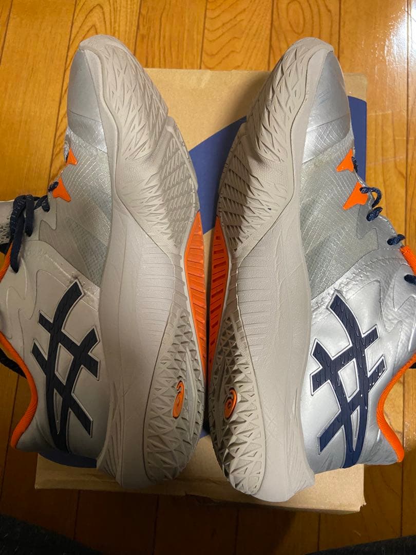 ASICS バスケットボールシューズ 24.0cm グレー/オレンジ