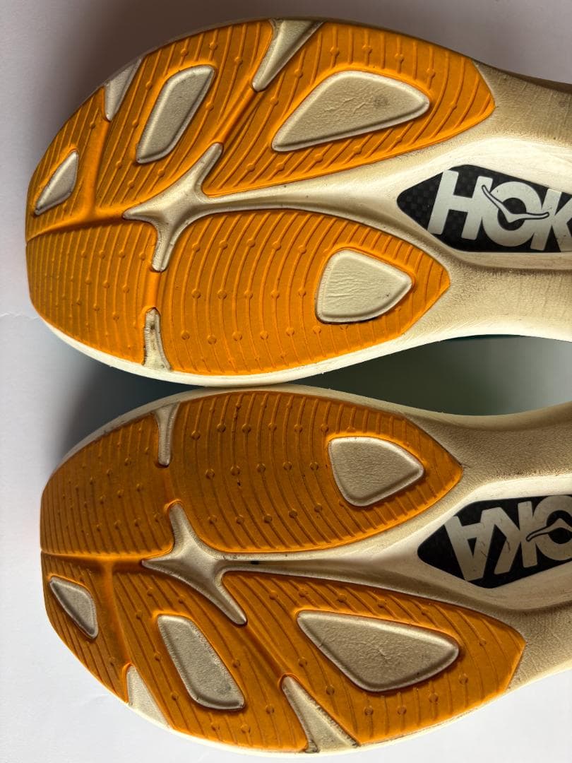 【美品】HOKA Rocket X2 ランニングシューズ 青/黄 27.5cm